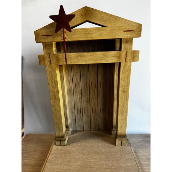 Willow Tree Crèche Nativity Stable By Susan Lordi Wood Large With Box - Picture 3 of 6